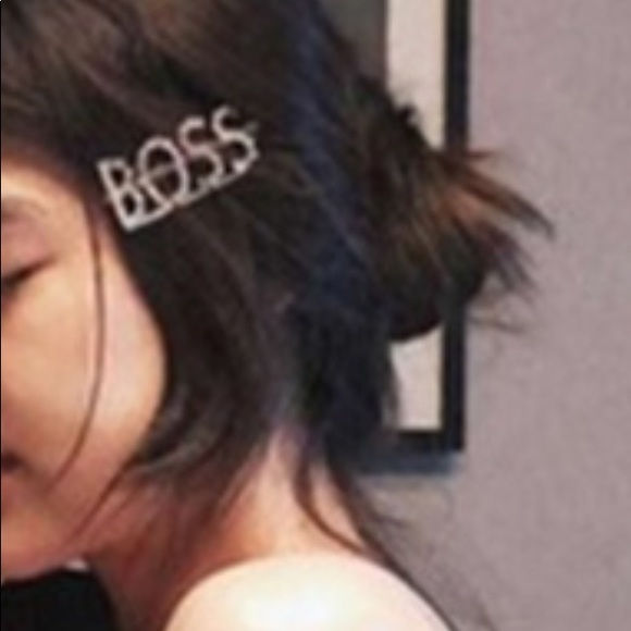 BOSS Rhinestone hair barrette clip NWT - Picture 3 of 7